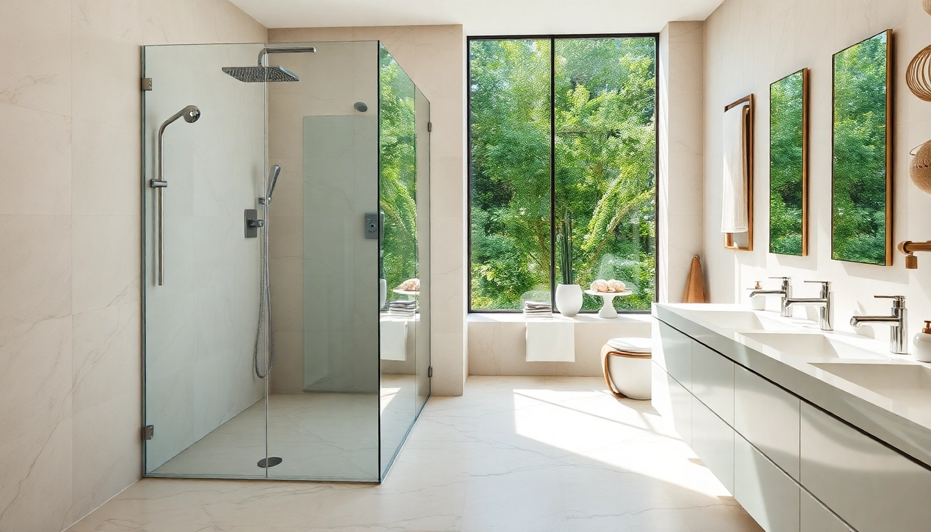 Elevate your space with elegant showers au in a luxurious modern bathroom design.